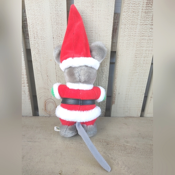 Dakin Christmas Mouse 9" Stuffed Animal Vintage 1985 Santa Holiday - Picture 9 of 11